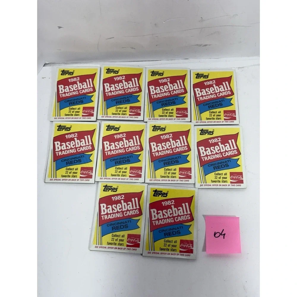1982 TOPPS COKE COCA-COLA Lot Of 10 Cards CINCINNATI‎ REDS Players Lot #4